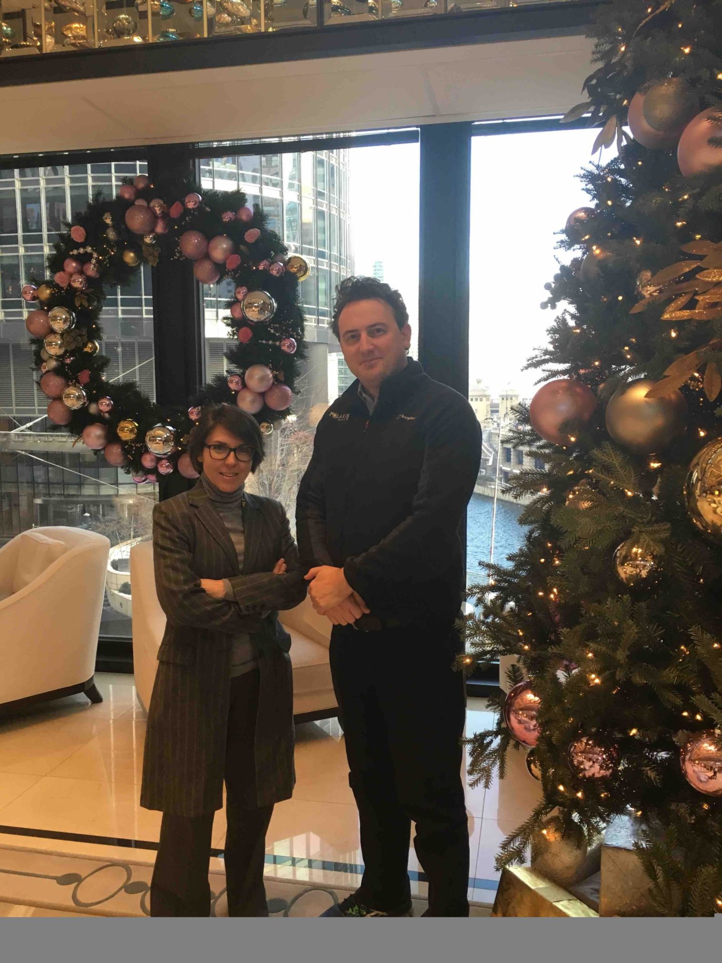 Polaris MD Ben Pinnington with Laura Ortega of Illinois Chamber of Commerce