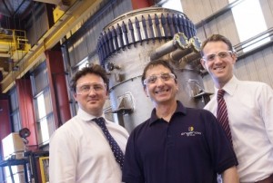 Polaris directors Ben and Sam Pinnington with Engenda managing director Lee Foundation centre
